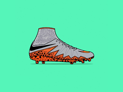 Nike Hypervenom Phantom II ball boot drawing football hypervenom illustration nike phantom sneaker soccer vector