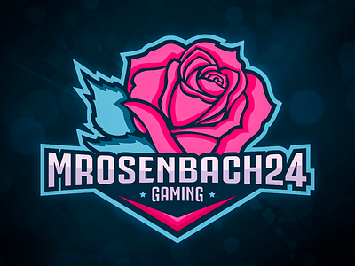 Esports Logo esports gamer gaming glow logo pink rose teal typography xbox