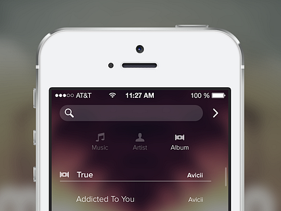 Playlist app blur ios music player playlist search ui