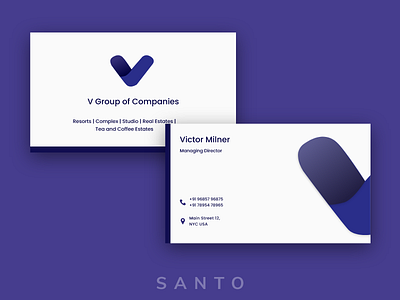 V Group of Companies Business Card branding business card design businesscard busniess company logo graphicdesign group logo modern realestate