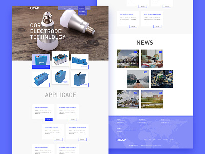 New energy website design ui web 设计