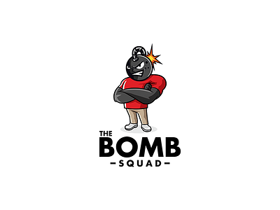 The Bomb Squad 2d angry blust bomb branding clean esport fire fun gaming logo mascot logo minimal modern simple the bomb squad tshirt
