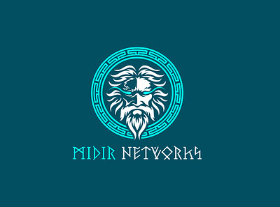 Midir Networks 2d branding clean design discord discord server esport illustration logo midir networks modern norse gods norse mythology simple twitch vector