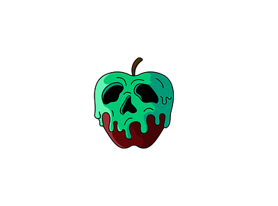 Racun 2d apple branding clean deadly poison design illustration logo modern poison poisonous apple racun simple vector