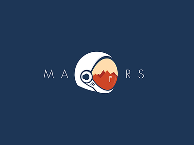 Mission Mars 2d astronauts branding clean design illustration logo mars mission mars modern red planet science science fiction simple space
