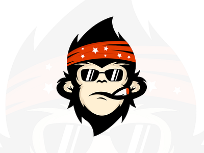 Hipbuster Monkey 2d animal cute fasion hipbuster hipbuster monkey logo mascot minimal modern simple style sun glass thug