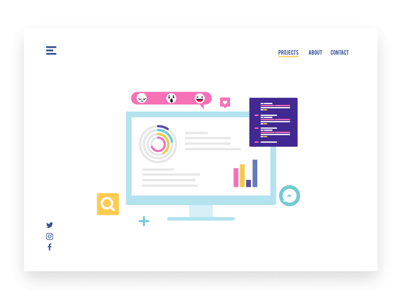 Data Analysis animation animation 2d branding design clean cover art cover design illustration landing page modern motion art motion graphic simple ui ux design ui concept user interface website