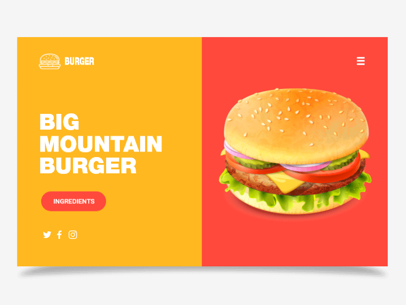 Big Burger 2d animation after effect animation after effects branding burger clean concept art design fast food food food animation logo modern motion graphic red simple clean website ui ux user interaction website animation yellow