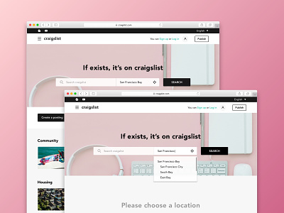 Craigslist craigslist design ui web