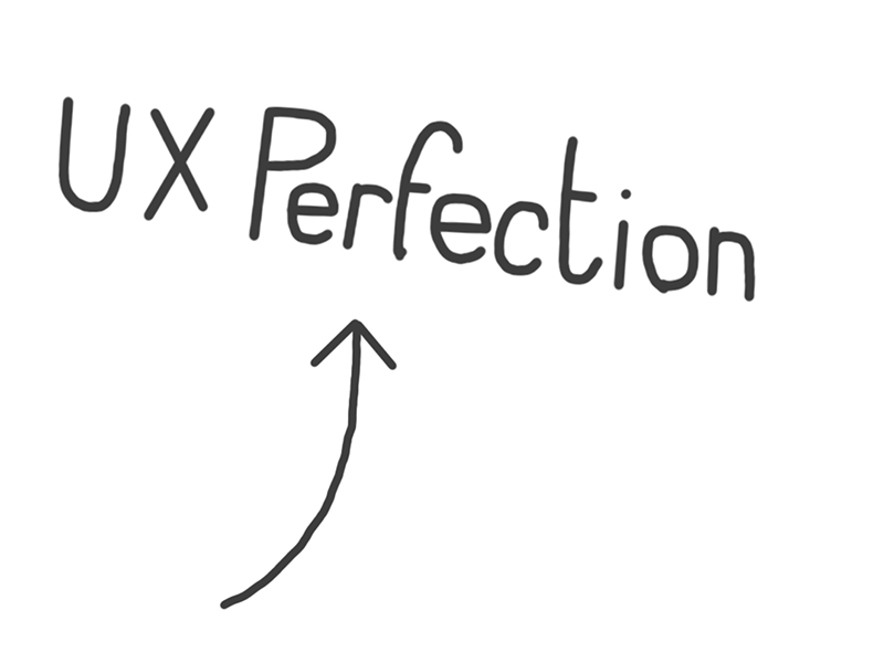 UX Perfection hand drawn ux