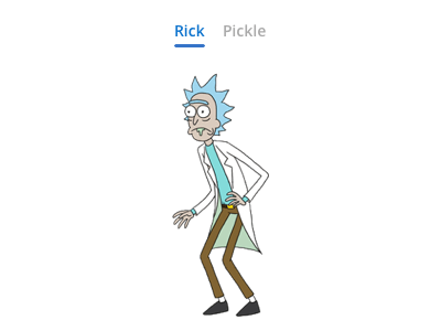Slidering tabs picklerick rick and morty tabs ux