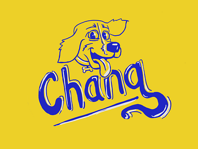 Chang Yellow cartoon chang dog ilustration pet procreate