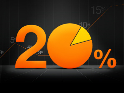Business 20 business chart numbers percent porcentaje twenty veinte