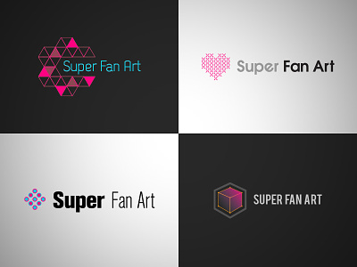 Super Fan Art : Logo Options art direction branding branding and identity graphic design illustration logo logo design