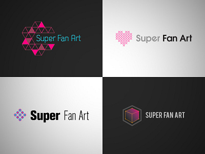 Super Fan Art : Logo Options art direction branding branding and identity graphic design illustration logo logo design