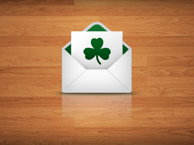 Message Icon celtics envelope icon message shamrock