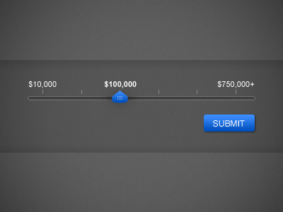 Quick Slider Component blue component grey salary slider touch