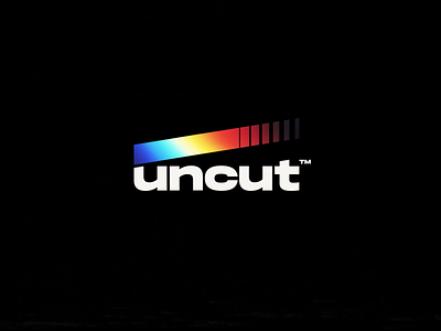 UNCUT™ Branding animation brand branddesign branding glitch glitch animation gradient graphic design logo logoconcept logodesign logomark logotype motion design motion graphics noise psychodelic vhs vintage