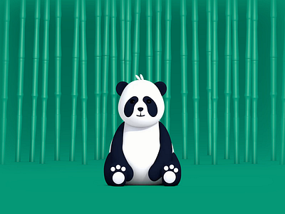 Rolling PANDA 3d art after effects animation bamboo china chinese cinema 4d cinema4d illustration motion graphics panda