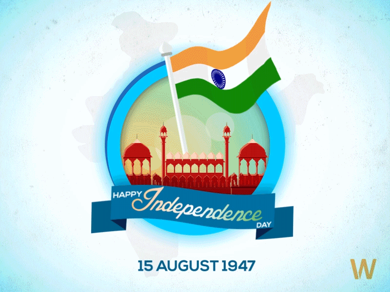 Happy independence Day 15 august 2d flat design freedom illustration independence day india motion graphics