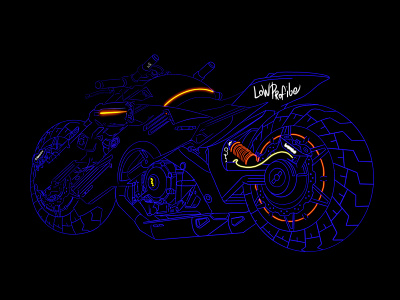 Cyberpunk Sportster bike art branding cyberpunk cyberpunk motorcycle design futuristic graphic design hellodribbble illustration logo motorcycle motorcycle art typography ui ux vector