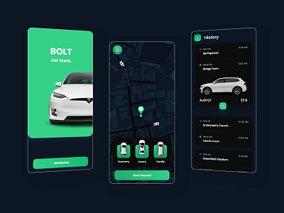 BOLT Taxi redesign concept app design car delivery delivery app mobile app taxi tesla uber uber redesign ui ux ui