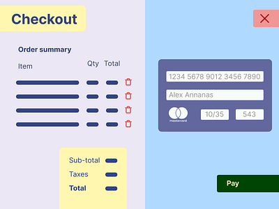 A friendly credit card checkout page with order summary checkout form checkout page credit card checkout order summary playful checkout ui web design