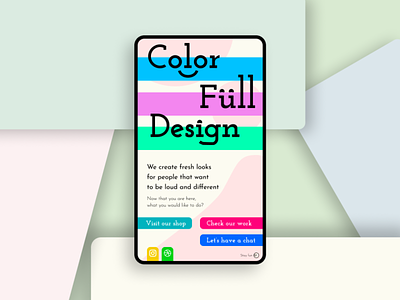 A landing page for a design agency that's vibrant branding playful design playful ui vibrant colors vibrant landing page