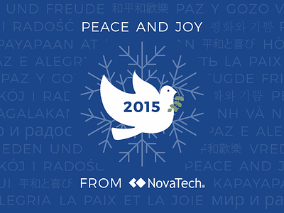 NovaTech Holiday Card card dove holiday novatech olive branch snowflake