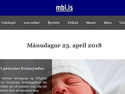 Endurhönnun á forsíðu mbl fun redesign ui