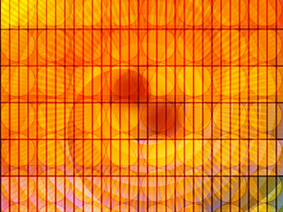 Contest Entry - Gold Pattern circles gold pattern grid orange shapes