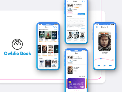 Owldio Book mobile mobile design ui ux
