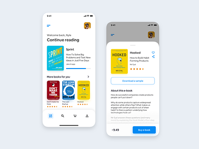 Bookstore - UX books app app design book shop book store bookstore drawer mobile mobile design modal new shot new style overlay product design ui user experience user interface ux