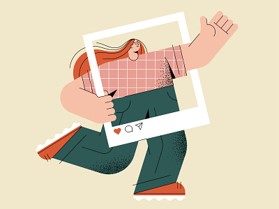Instagram Post character character design character illustration design free illustration instagram instagram post mobile ui vector web design