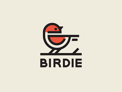 Birdie Logo bird bird logo birdie branding character design icon illustration line logo logo design vector