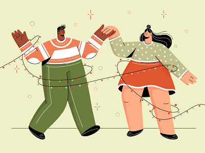 Christmas Party character character design christmas dancing illustration party people xmas