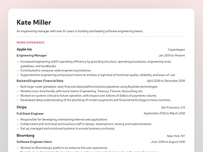 Resume Design - Orion