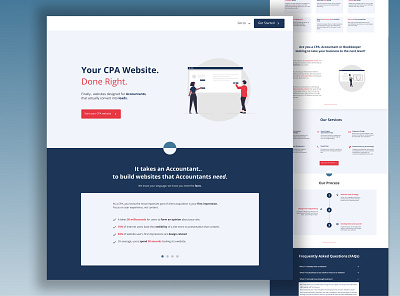 Landing Page - Chartered Accountant Website chartered accountant design landing page landing page design ui web design website design