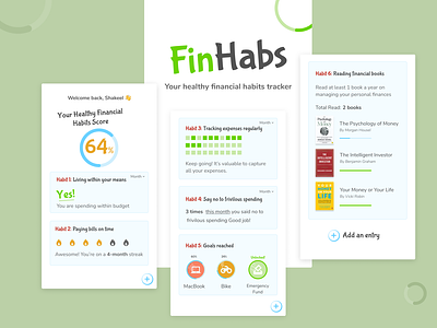 FinHabs - Finance Tracker app design dashboard design expense tracker finance tracker funky mobile design ui design