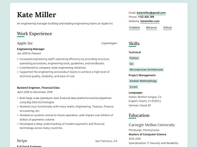 Resume Design - Cyrus