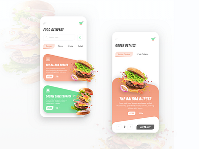 🍔 Food Delivery App Design Concept app design burgers concept app delivery app design design concept food food app foodie ios design mobile app design mobile design