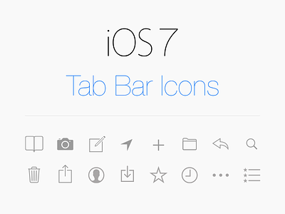 Vector Tab Icons iOS 7