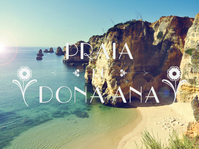 Praia de Dona Ana algarve beach coast dona ana holiday portugal postcard praia typography
