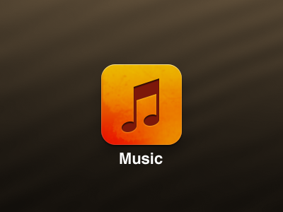 Simplified Music iOS Icon apple icon ios ios6 iphone music retina simple simplified