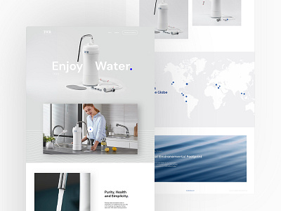 WEBDESIGN / Water Filter blue design filter homepage homepage design landing page ui ux water web web design webdesign