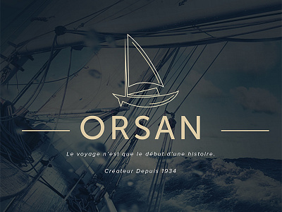 Orsan boat branding design logo photoshop website