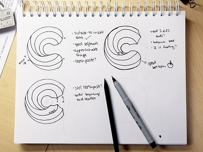 Personal Branding Process 2 branding c logo typography wip