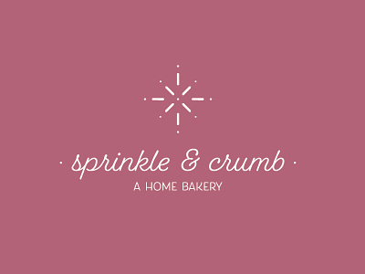 Sprinkle & Crumb bakery branding cake logo script typography wip