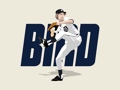 Bird baseball design illustration mlb vector