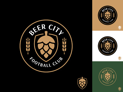 Beer City FC beer branding crest football logo soccer